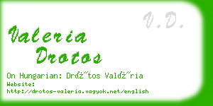 valeria drotos business card